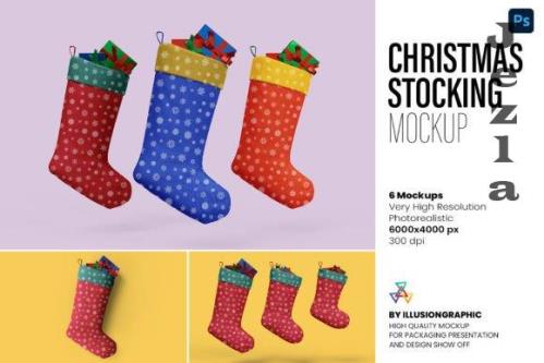 Christmas Stocking Mockup - 6 views - 10321643