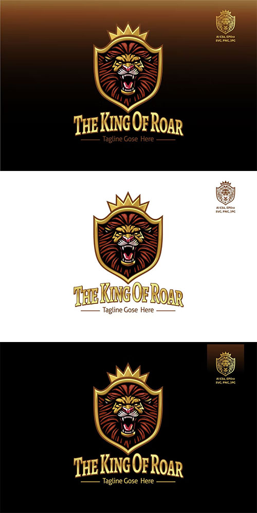 The King Of Roar Luxury Logo Template