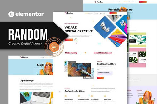 ThemeForest - Random - Creative Digital Agency Elementor Template Kit/40473090