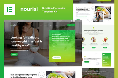 ThemeForest - Nourisi - Nutrition Elementor Template Kit/40473429