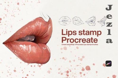 10 Lips Stamps Procreate - 10243161