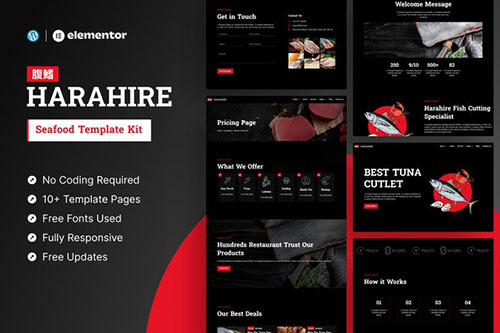 ThemeForest - Harahire - Seafood Elementor Pro Template Kit/39716681