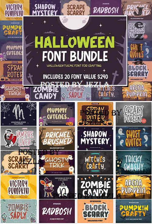 Halloween Font Bundle - 1621603