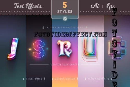 Set 5 Dreams Editable Text Effects - 10312537