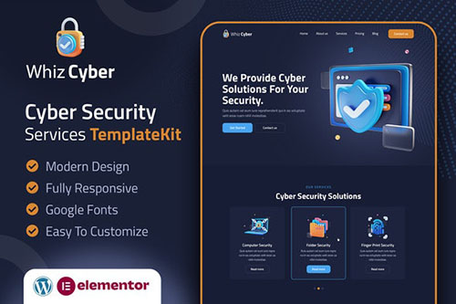 ThemeForest - WhizCyber - Cyber Security Elementor Template Kit/40505715