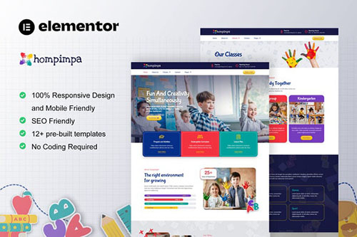 ThemeForest - Hompimpa - Kindergarten & Child Care Elementor Template Kit/40507019