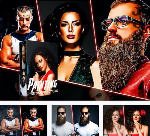 Painting Photoshop Action - TA88CLN