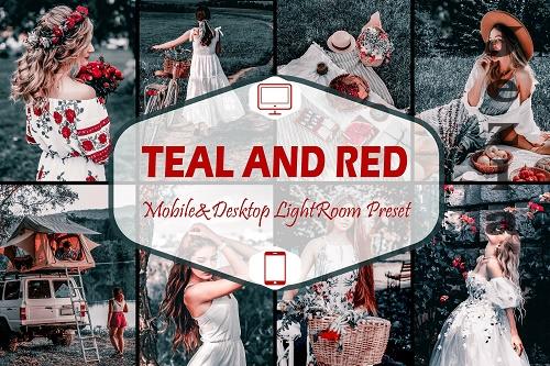 10 Teal And Red Mobile & Desktop Lightroom Presets, Moody - 2214147