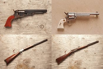 Огнестрельное оружие XIX-XX века (револьверы, карабины, винтовки)