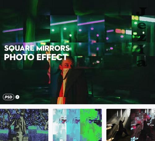 Square Mirrors Photo Effect - ZA3BDCJ