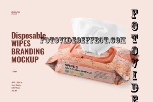 Disposable Wet Wipes Branding Mockup - 10301451