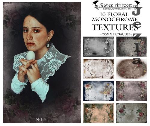 Floral Monochrome Textures, Vintage Textures, Photo Overlays - 2260762