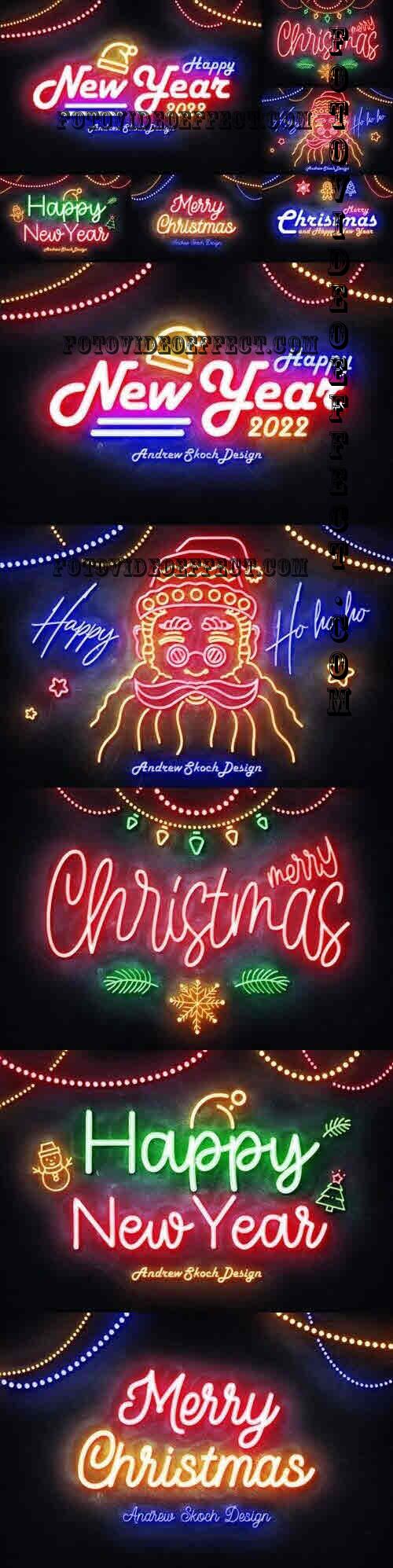 Christmas Neon Text Effects - 10850636