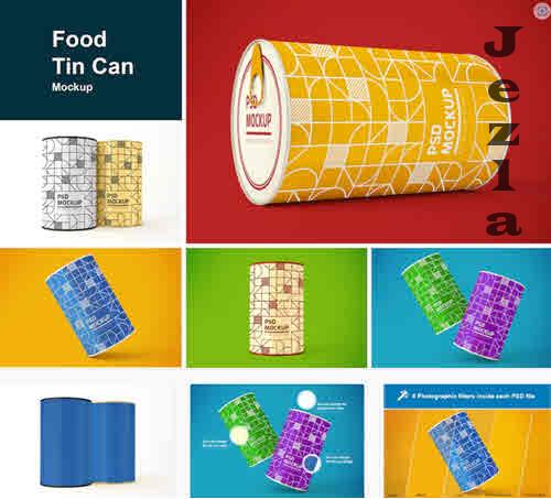 Food Tin Can Mockup - 7483358