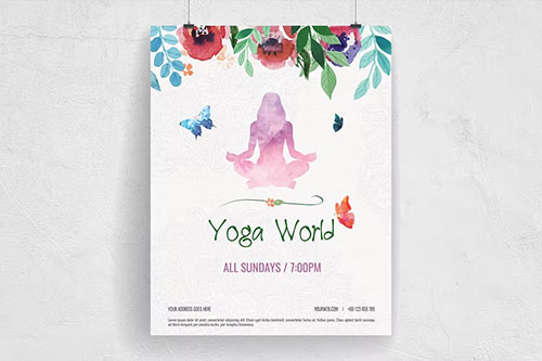 Colorful Hand Painted Yoga World Flyer