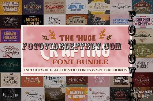 The Huge Crafting Bundle -  121 Premium Fonts