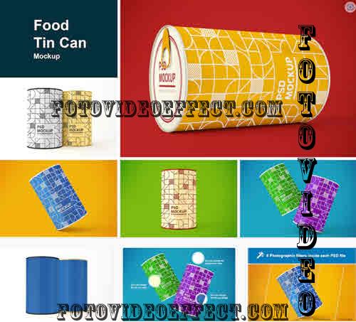 Food Tin Can Mockup - 7483358