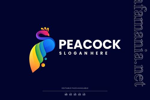 Peacock Gradient Colorful Logo