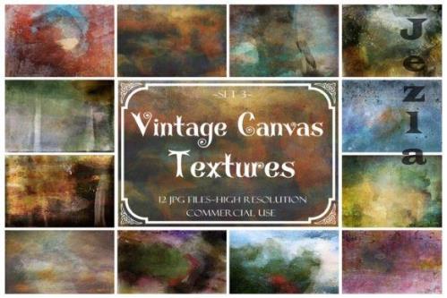 Vintage Canvas Textures, Digital Paper, Overlays, Textures - 2261301