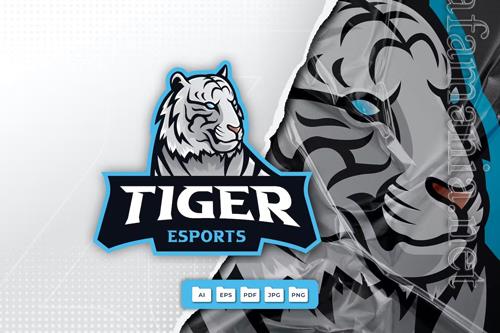 White Tiger Mascot Logo Design