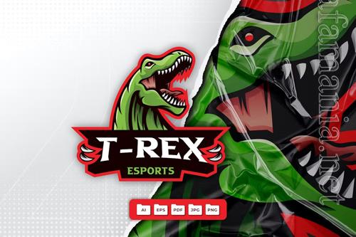 T-Rex Dinosaur Mascot Logo Design