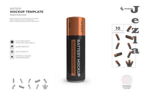 Battery AA Mockup Template Set - 2265816