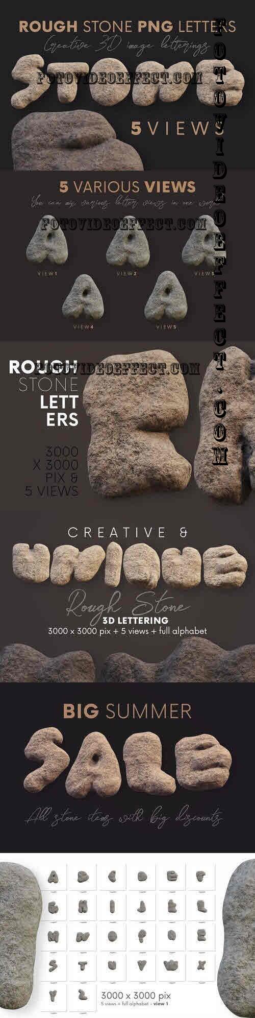 Rough Stone - 3D Lettering - 5287804