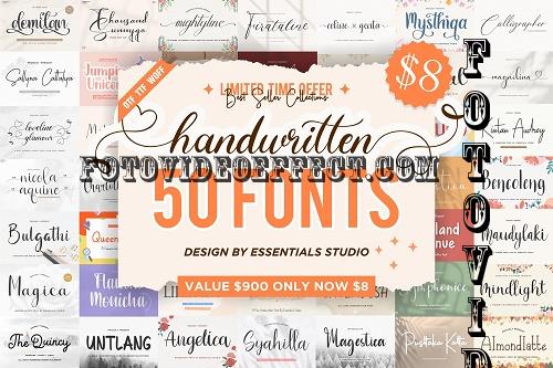 Best Sellers Font Bundle - Ultimate 50 Crafting Font Bundle - 2053391