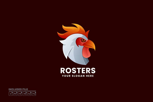 Rooster Logo PSD