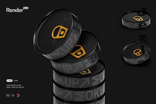 Food Tin Can Mockup Set - 10847237