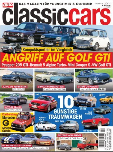 Auto Zeitung Classic Cars – Dezember 2022