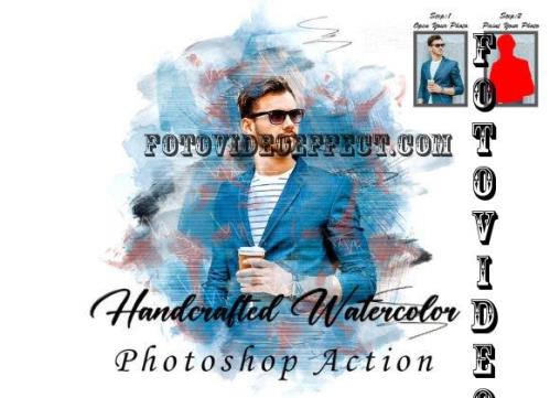 Handcrafted Watercolor PS Action - 10867834