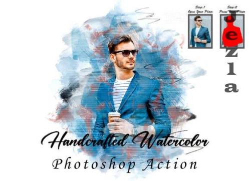 Handcrafted Watercolor PS Action - 10867834
