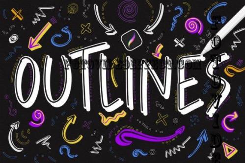 CreativeMarket - Outline Procreate Brushes