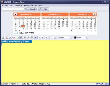 VovSoft Desktop Diary 1.5 + Portable