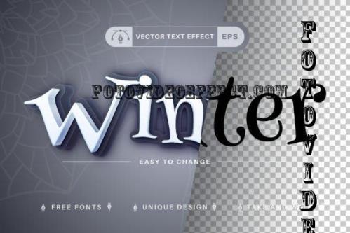 3D Winter - Editable Text Effect - 10845491