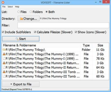 VovSoft Filename Lister 4.2 + Portable