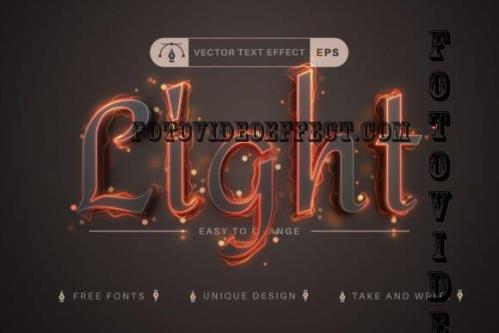 Fire Light - Editable Text Effect - 10864599