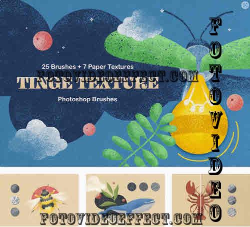 Tinge Texture Photoshop Brushes - 10182298