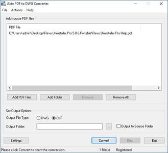 Aide PDF to DWG Converter 2023.0 Portable