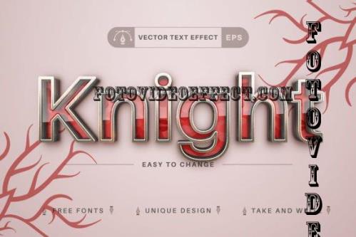 Red Knight - Editable Text Effect - 10850687