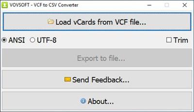 VovSoft VCF to CSV Converter 3.7 Multilingual + Portable