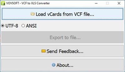 VovSoft VCF to XLS Converter 2.2 Multilingual + Portable