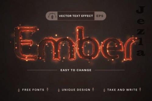 Ember - Editable Text Effect - 10865003