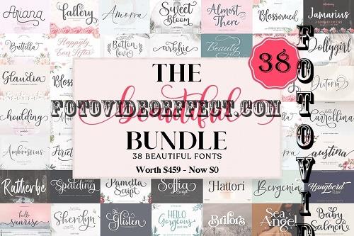 The Beautiful Font Bundle - 38 Premium Fonts