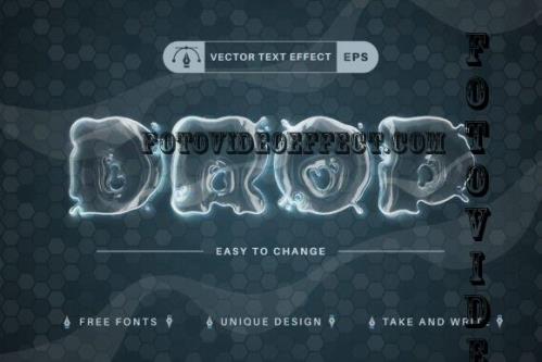 Drop Water - Editable Text Effect - 10345969