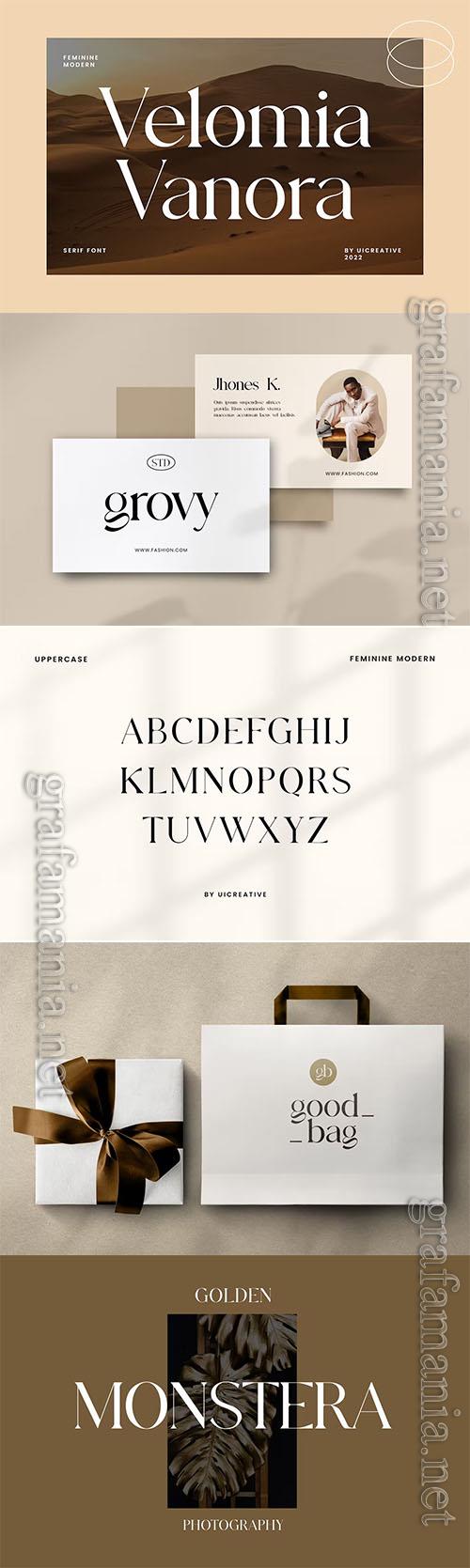 Velomia Vanora Modern Serif Font OTF 
