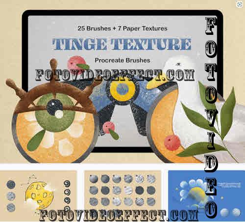 Tinge Texture Procreate Brushes - 8459375