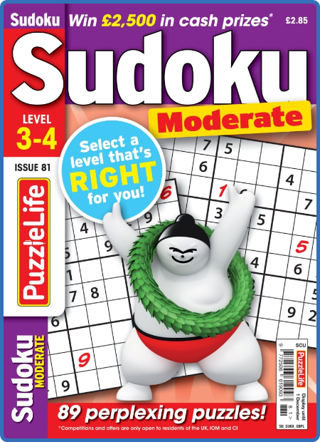 PuzzleLife Sudoku Moderate – October 2022
