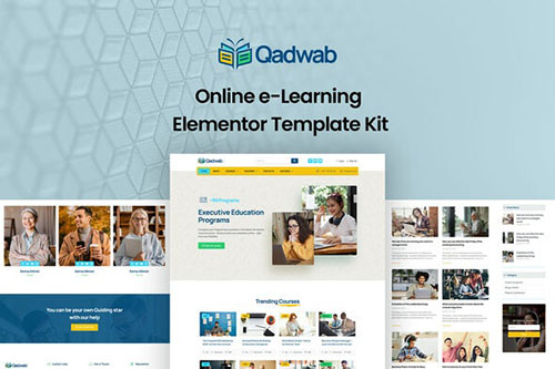 ThemeForest - Qadwab - Online e-Learning Elementor Template Kit